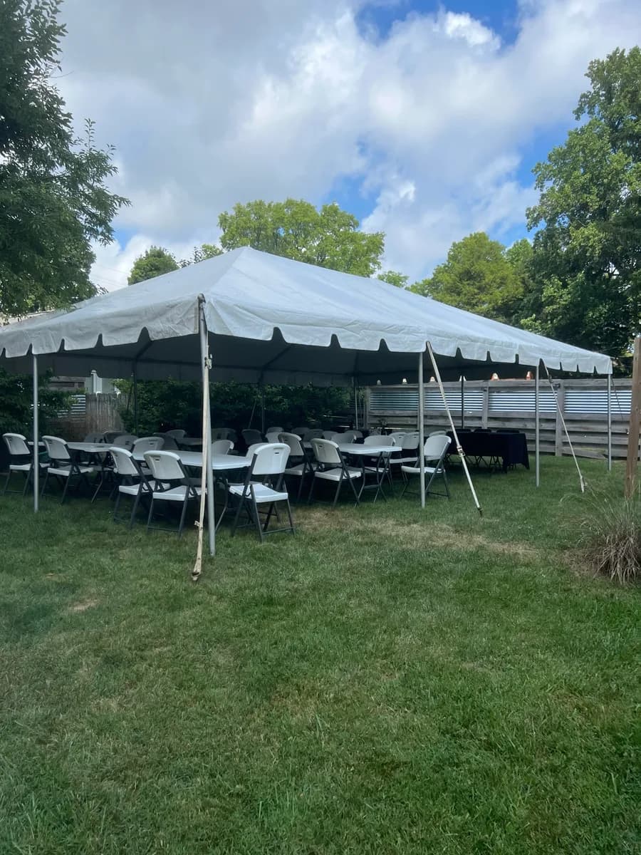 Event seating set up by Alvarez Party Rentals
